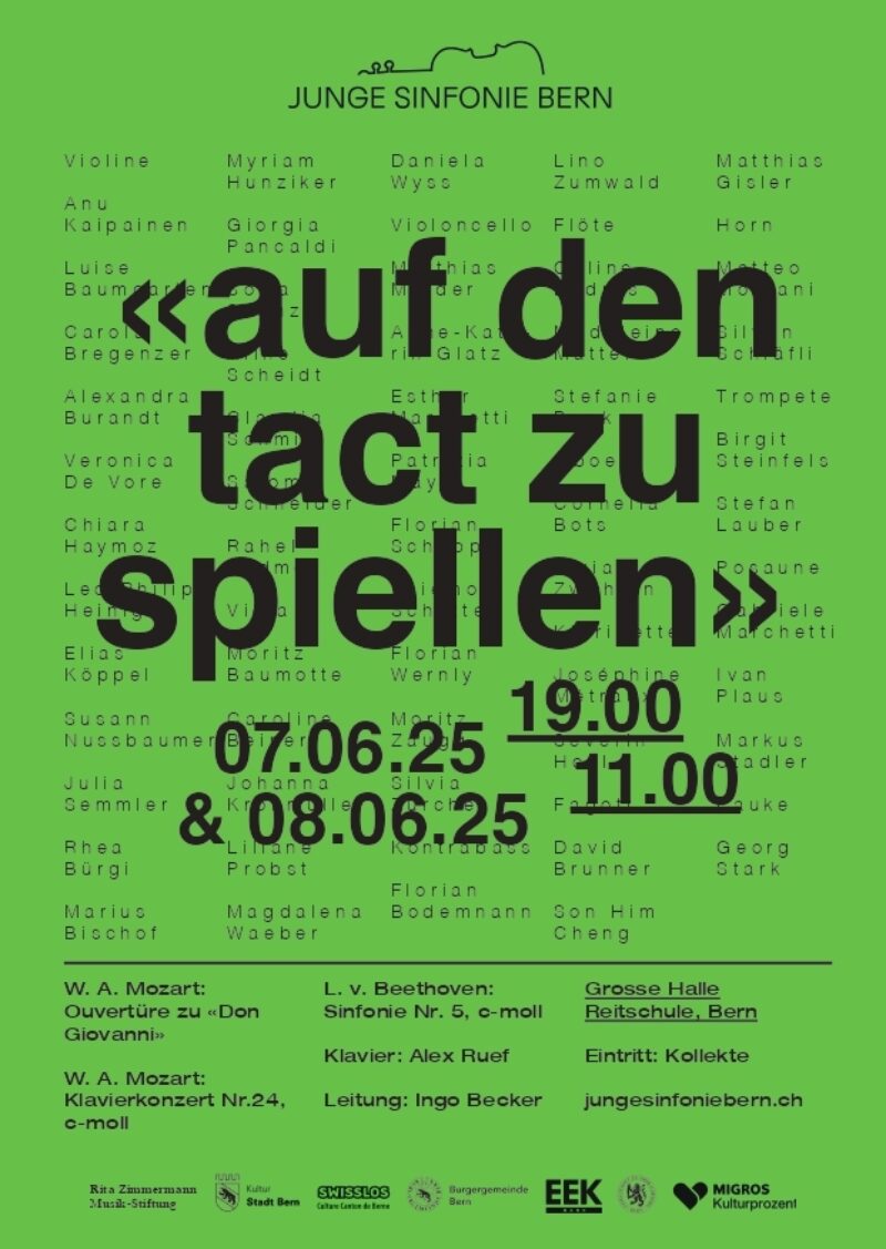 Junge Sinfonie Bern: «auf den tact zu spiellen», Flyer JPG 2